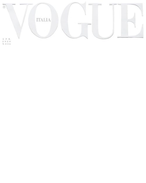 Για πρώτη φορά στην ιστορία της η ιταλική Vogue θα κυκλοφορήσει με πάλλευκο εξώφυλλο