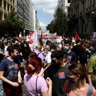 Η πορεία ενάντια στο εργασιακό νομοσχέδιο Χατζηδάκη