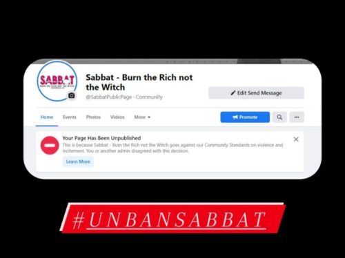 «Έπεσε» η σελίδα της φεμινιστικής συλλογικότητας Sabbat στο Facebook
