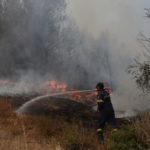 Ρόδος: Αναζωπύρωση στην περιοχή Καλαμώνας