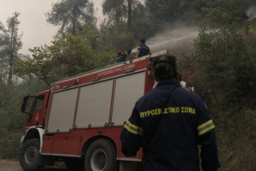 Σε ύφεση η πυρκαγιά στη Φούρκα του δήμου Κασσάνδρας στην Χαλκιδική