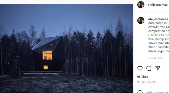 «Μετεωρίτης», μια οικία που αναδύεται ως μυστηριώδες αντικείμενο σε δάσος της Φινλανδίας