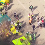 Διαρροή αερίου στο Ολυμπιακό Πάρκο του Λονδίνου [BINTEO]