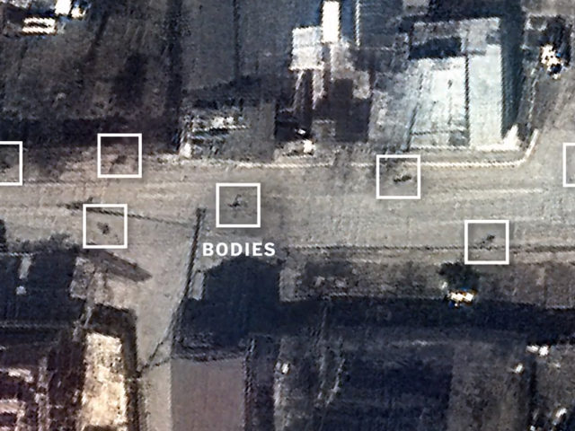 Δορυφορικές εικόνες από τη Μπούτσα με πτώματα αμάχων στην πόλη για εβδομάδες