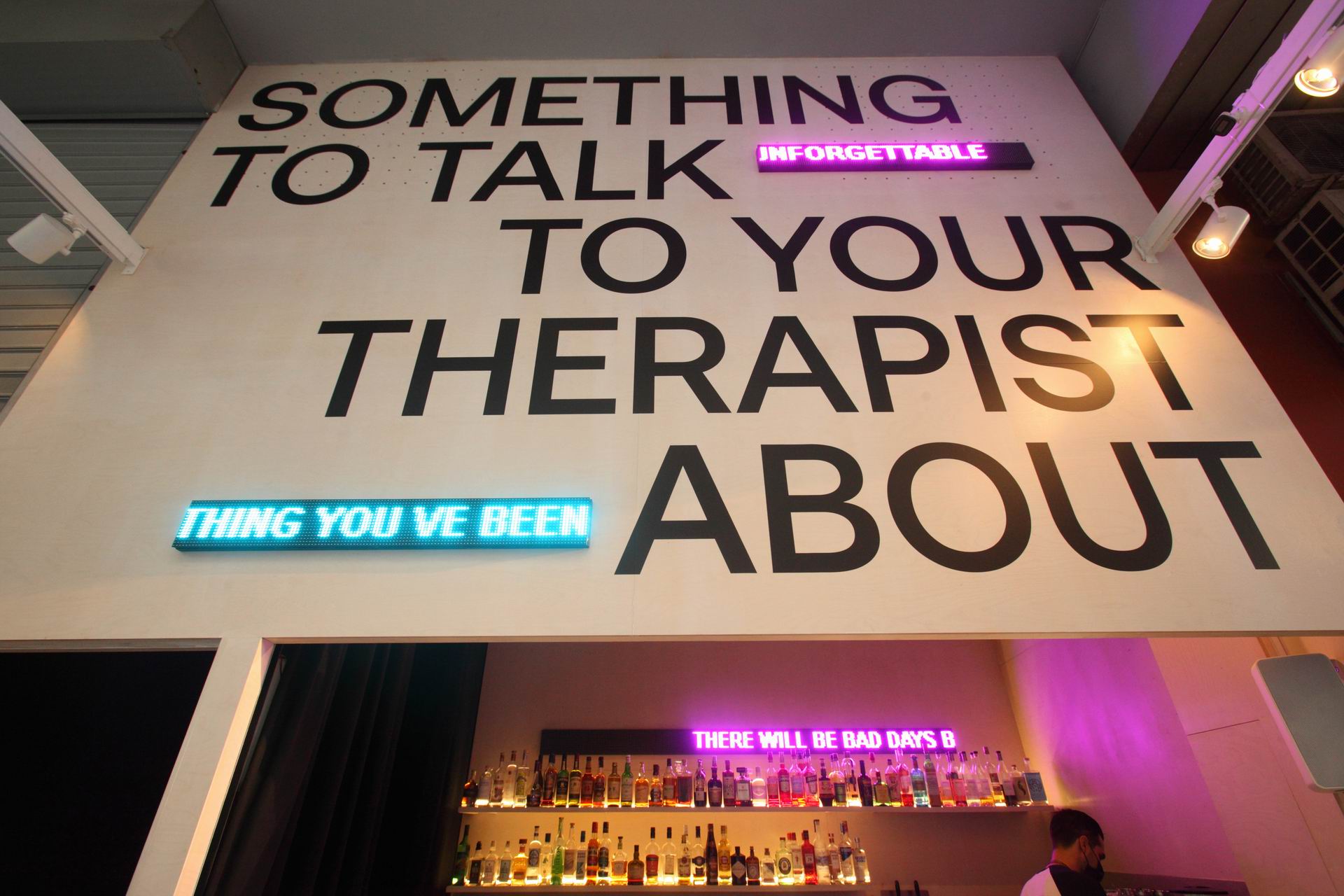 Bar in front of the bar