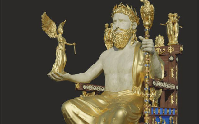 Tο χρυσελεφάντινο άγαλμα του Δία «ξαναζωντανεύει» στην Αρχαία Ολυμπία