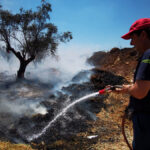 Φωτιά στο Κορωπί καίει χαμηλή βλάστηση