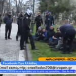 Θεσσαλονίκη: Προσήχθη on air επικεφαλής δημοτικής παράταξης σε διαμαρτυρία οικολόγων για την κοπή δέντρων [ΒΙΝΤΕΟ]