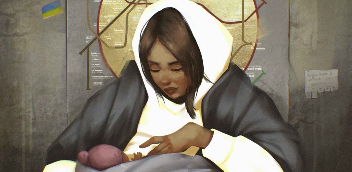 Maryna Solomennykova, Ukrainian Madonna, detail, 2022 © Maryna Solomennykova