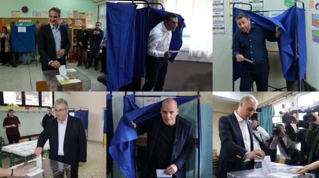 Εκλογές 2023: Το εκλογικό τους δικαίωμα άσκησαν οι πολιτικοί αρχηγοί [ΒΙΝΤΕΟ]