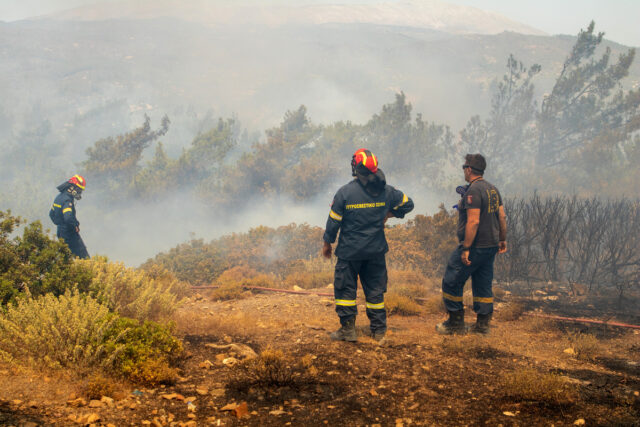 Πυρκαγιά σε δασική έκταση στην Άρνα Λακωνίας