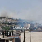 Μεγάλη φωτιά έξω από τη Λαμία [ΒΙΝΤΕΟ]