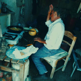 Μερικές πατάτες στο τηγάνι