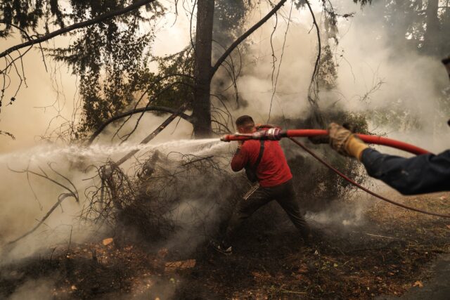 Πυρκαγιά σε δασική έκταση στον Άγιο Στέφανο Αττικής
