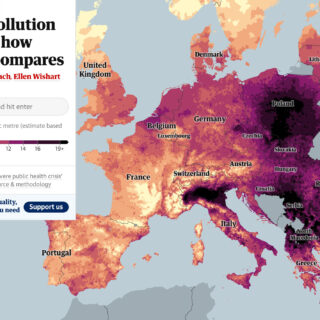 Σχεδόν όλοι στην Ευρώπη αναπνέουμε τοξικό αέρα: Τι δείχνει ο διαδραστικός χάρτης του Guardian