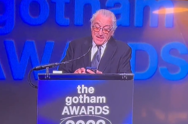 Ο Ρόμπερτ Ντε Νίρο κατηγορεί τα βραβεία Gotham ότι λογόκριναν την ομιλία του [ΒΙΝΤΕΟ]