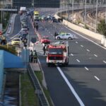 Σύγκρουση δύο φορτηγών στην Αττική Οδό