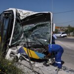 Λιόσια: Λεωφορείο του ΟΑΣΑ έπεσε σε κολώνα – Πέντε τραυματίες