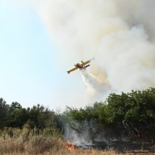 Φωτιά σε γεωργική έκταση στο Ζευγολατιό Κορινθίας