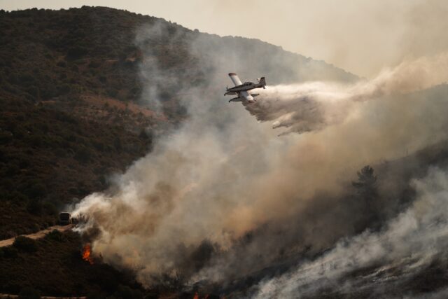 Πυρκαγιά σε αγροτοδασική έκταση στον Πισσώνα Ευβοίας – Προειδοποιητικό μήνυμα του 112