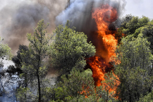 Φωτιά στη Θεσσαλονίκη: Στις φλόγες σπίτια στον Τρίλοφο [ΒΙΝΤΕΟ]
