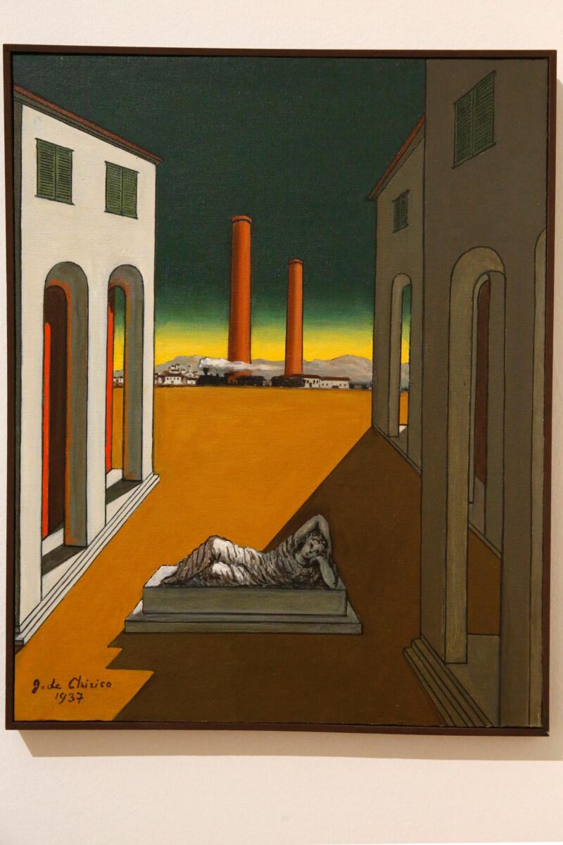 Piazza d' Italia con statua, Giorgio de Chirico (1937)