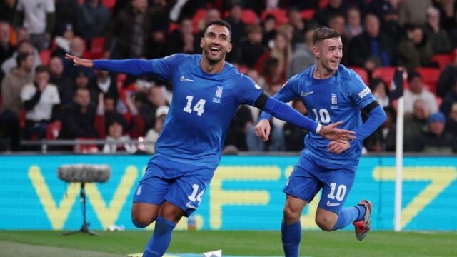 Nations League: Η Ελλάδα επικράτησε με 2-1 της Αγγλίας στο Γουέμπλεϊ