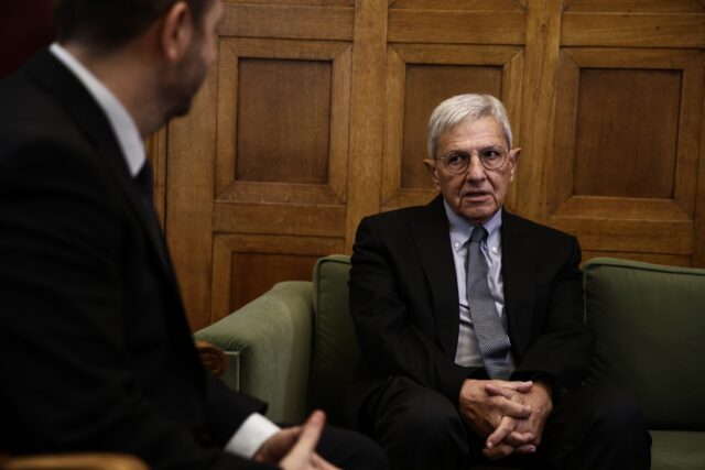 Συνάντηση του Νίκου Ανδρουλάκη με τον Τάσο Γιαννίτση