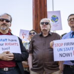 Οι εργαζόμενοι του ΟΗΕ διαδηλώνουν κατά των περικοπών και απολύσεων