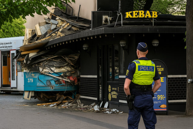 Σουηδία: Τραμ εκτροχιάστηκε και έπεσε σε πιτσαρία – Τουλάχιστον επτά τραυματίες