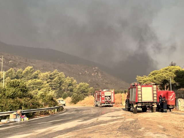 Zάκυνθος: Σε ύφεση τα πύρινα μέτωπα στο νησί