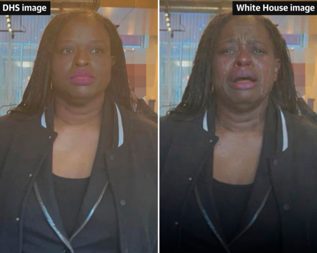 ΗΠΑ: Ο Λευκός Οίκος δημοσίευσε ρετουσαρισμένη φωτογραφία διαδηλώτριας