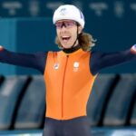 «Χρυσός» Ολυμπιονίκης στα 40 του χρόνια ο Ολλανδός Μπέργκσμα στον αγώνα πατινάζ ταχύτητας μαζικής εκκίνησης