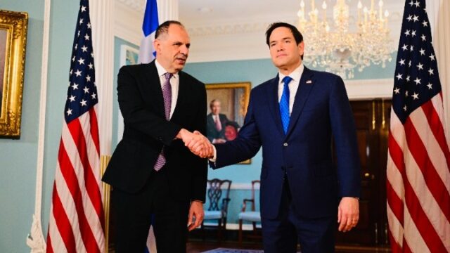 «Θετικό κλίμα» στη συνάντηση Γεραπετρίτη – Ρούμπιο