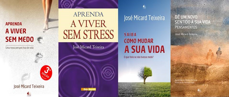 Τα εξώφυλλα από τα βιβλία του Jose Micard Teixeira. 