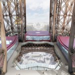 Θέα από το νέο γυάλινο πάτωμα του πύργου του Eiffel