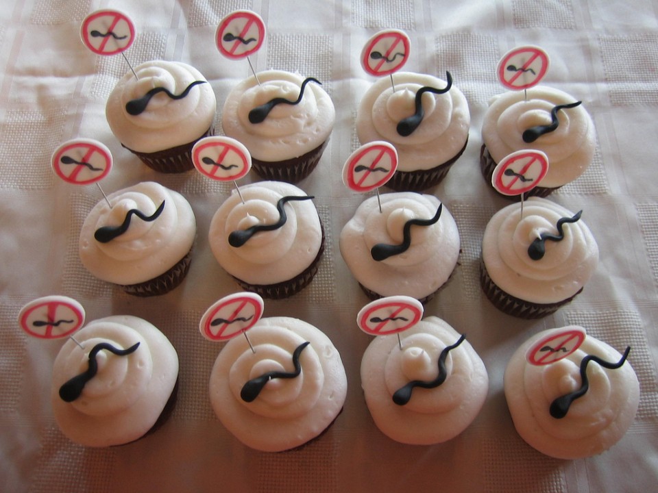 sperm cupcakes
